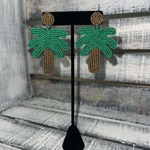 Beaded Palm Tree Earrings